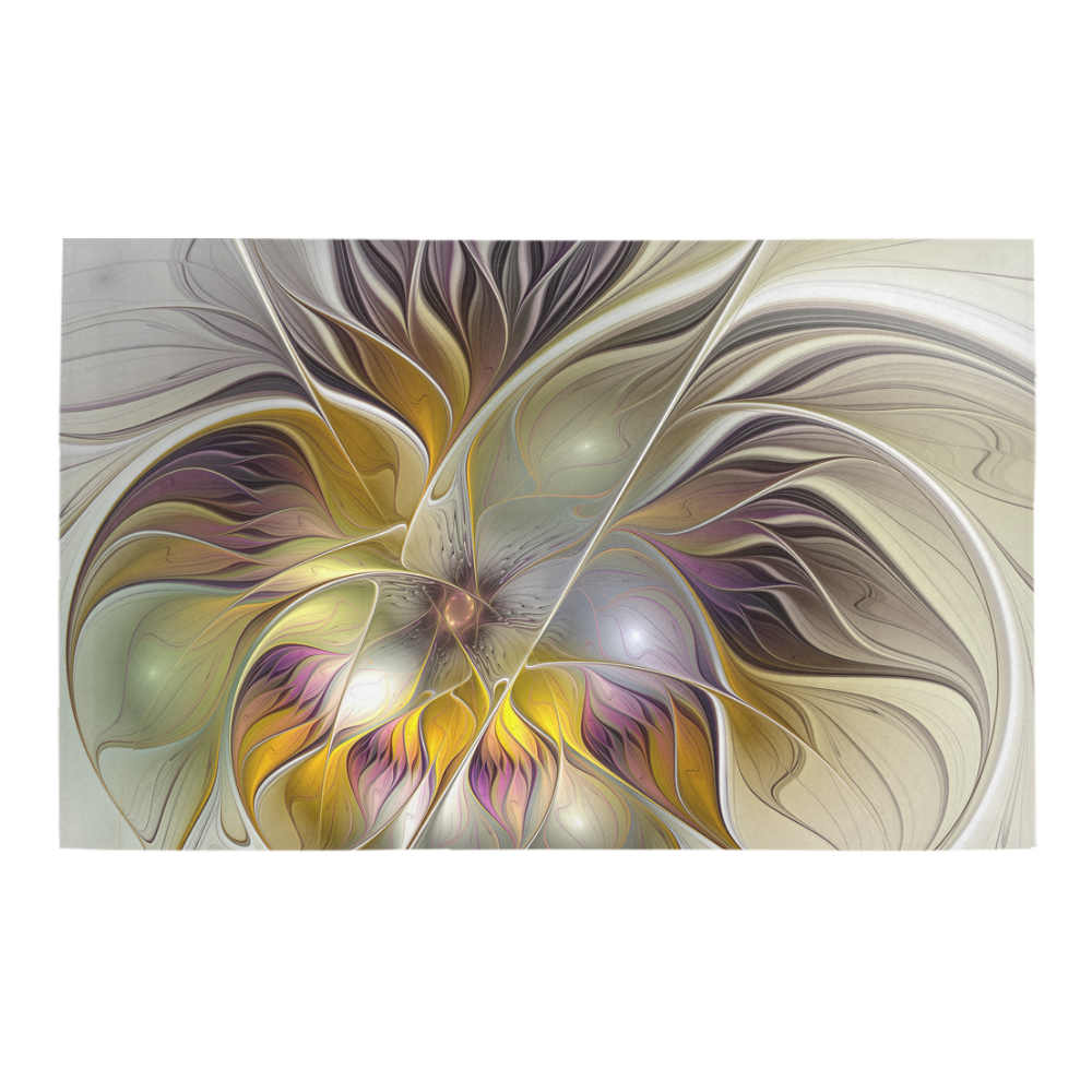 Abstract Colorful Fantasy Flower Modern Fractal Bath Rug 20''x 32''