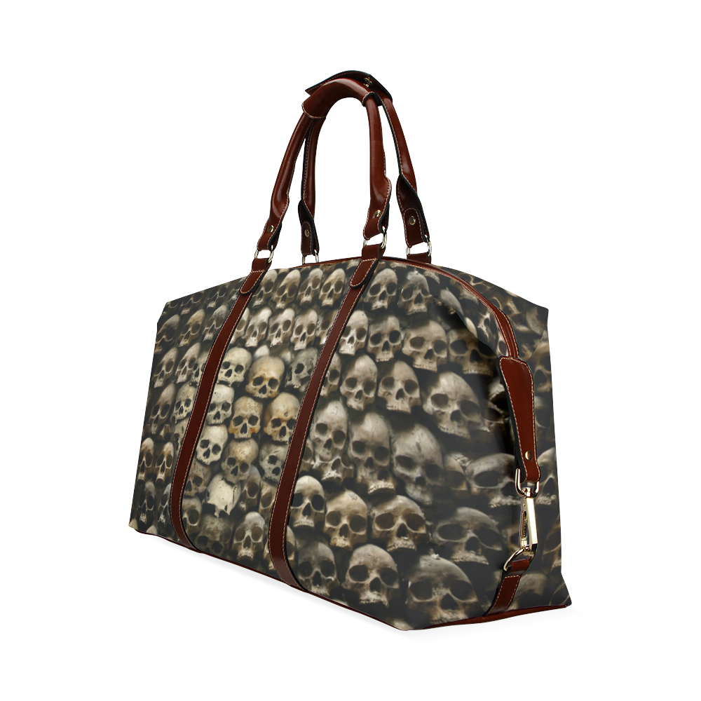 Bolsa Viagem Media Skull Wall Classic Travel Bag (Model 1643) Remake