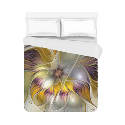 Abstract Colorful Fantasy Flower Modern Fractal Duvet Cover 86"x70" ( All-over-print)