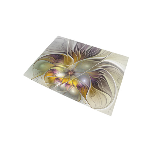 Abstract Colorful Fantasy Flower Modern Fractal Area Rug 5'3''x4'