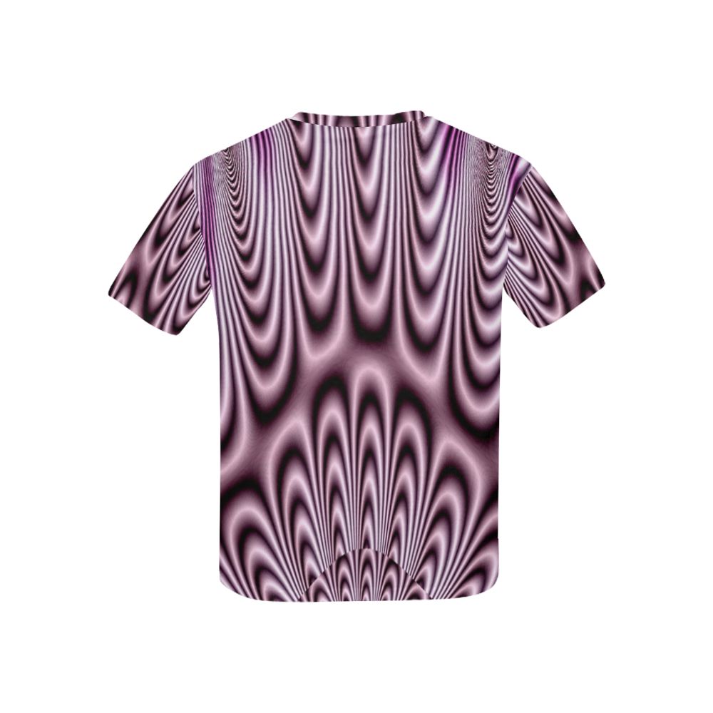 Soft Lilac Fractal Kids' All Over Print T-shirt (USA Size) (Model T40)