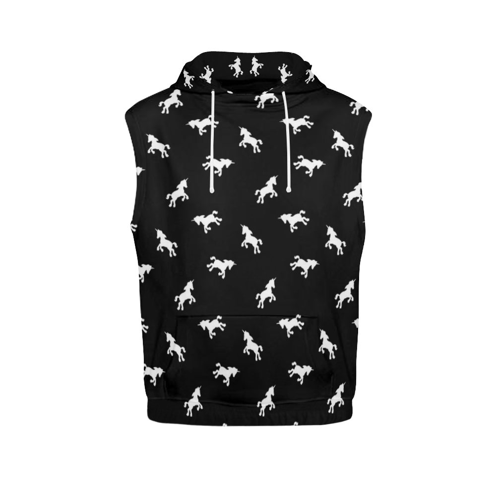 Teeny Unicorns All Over Print Sleeveless Hoodie for Women (Model H15)