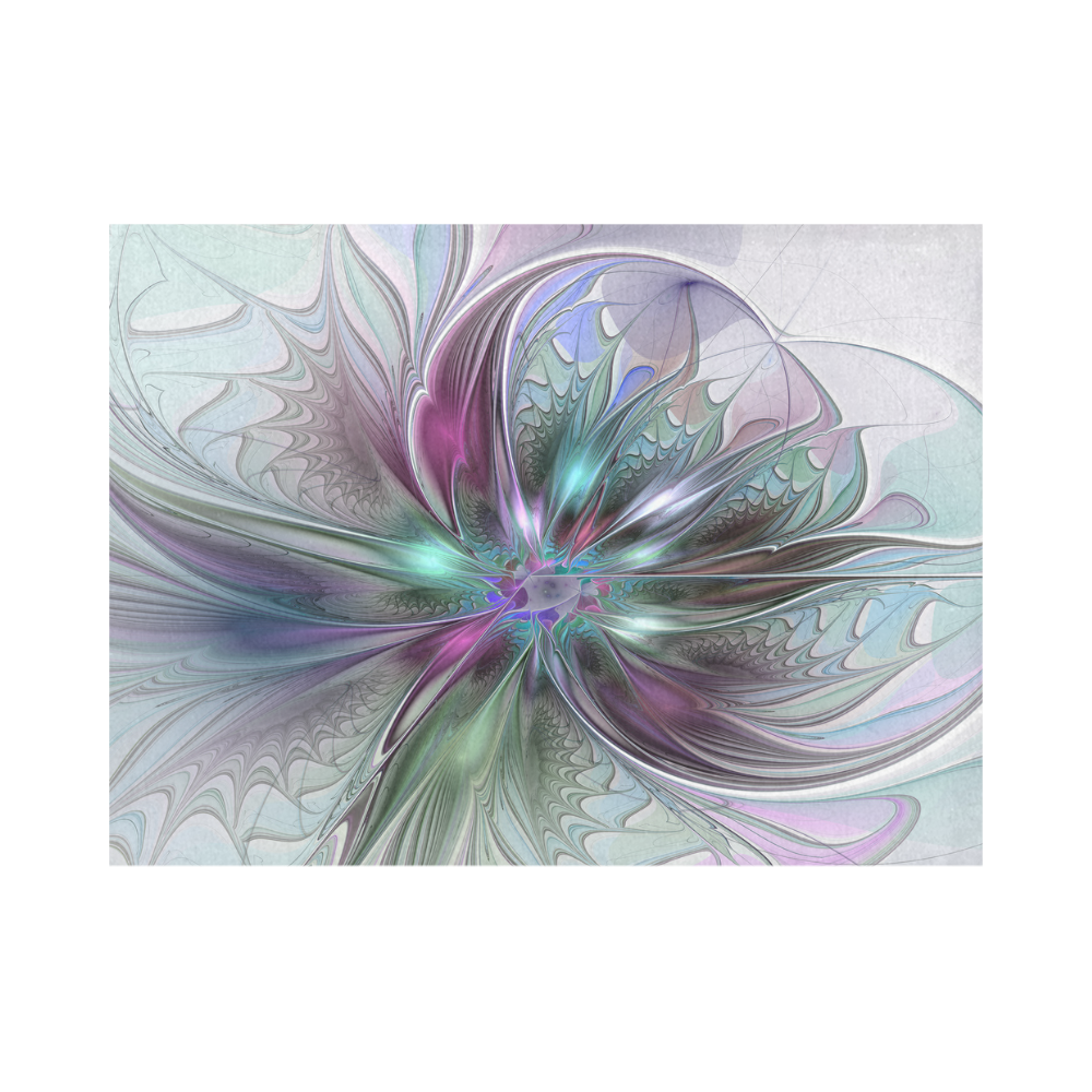 Colorful Fantasy Abstract Modern Fractal Flower Placemat 14’’ x 19’’ (Set of 6)