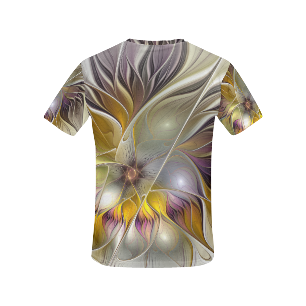 Abstract Colorful Fantasy Flower Modern Fractal All Over Print T-Shirt for Women (USA Size) (Model T40)