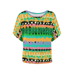 Fleur Indigine Rouge Women's Batwing-Sleeved Blouse T shirt