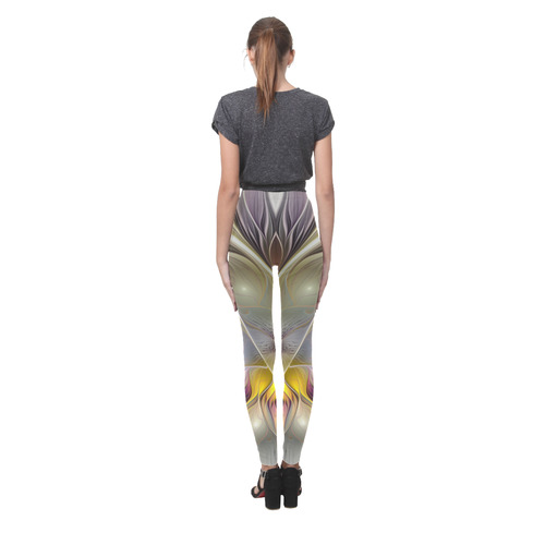 Abstract Colorful Fantasy Flower Modern Fractal Cassandra Women's Leggings (Model L01)