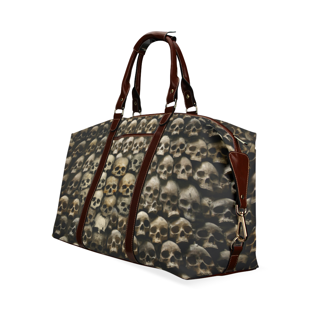 Bolsa Viagem Media Skull Wall Classic Travel Bag (Model 1643) Remake