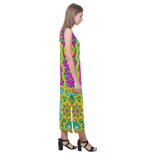 Berry Picking Pink Phaedra Sleeveless Open Fork Long Dress