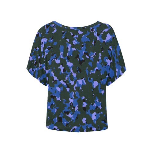bluecamo Women's Batwing-Sleeved Blouse T shirt (Model T44)