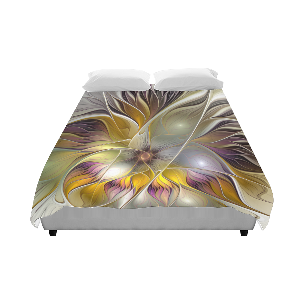 Abstract Colorful Fantasy Flower Modern Fractal Duvet Cover 86"x70" ( All-over-print)