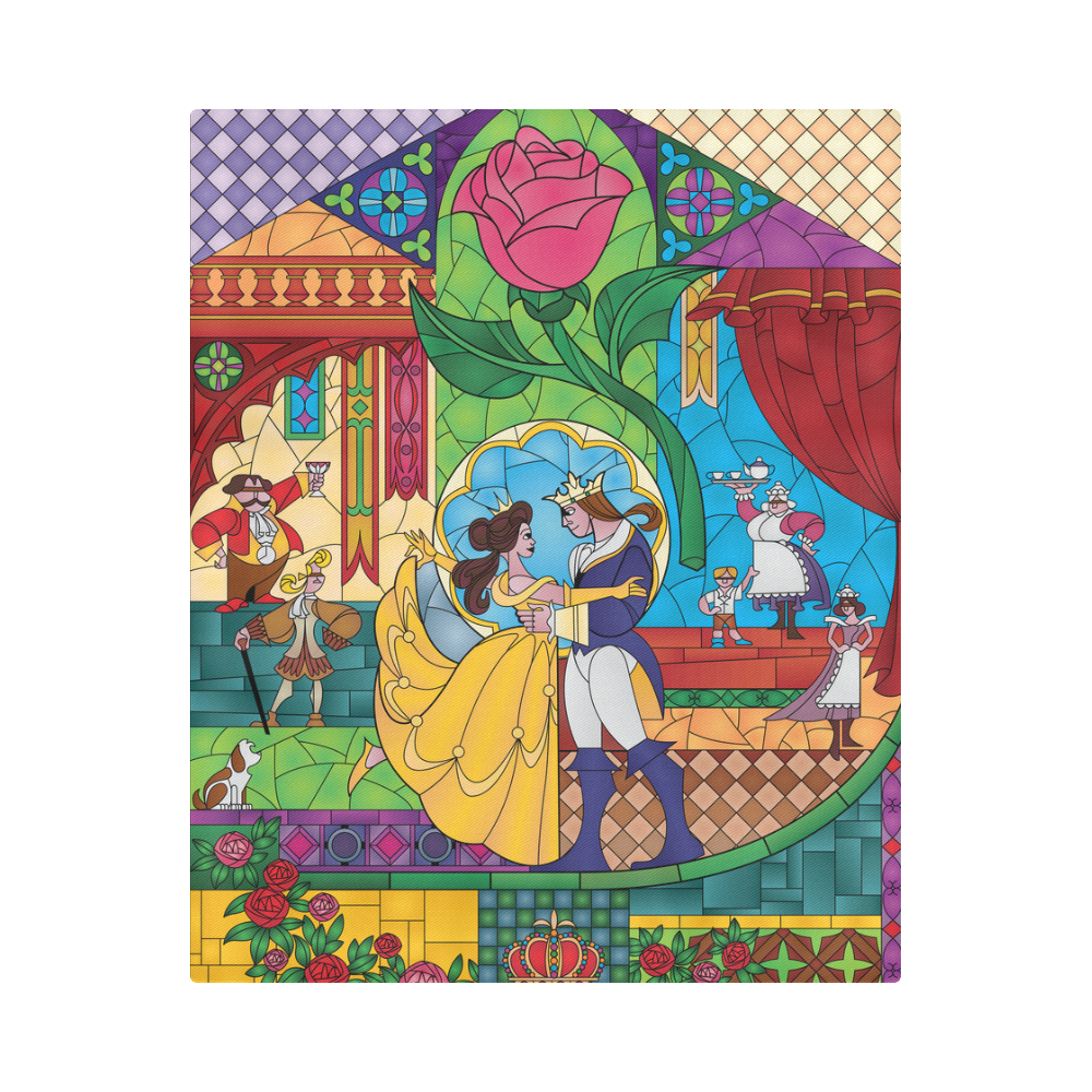 Beauty and the Beast Duvet Cover Duvet Cover 86"x70" ( All-over-print)