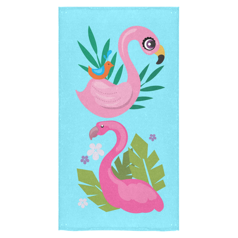 Pink flamingos Bath Towel 30"x56"