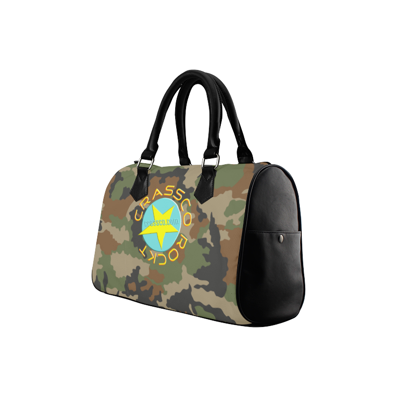 CAMOUFLAGE WOODLAND Boston Handbag (Model 1621)