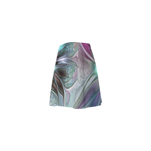 Colorful Fantasy Abstract Modern Fractal Flower Mini Skating Skirt (Model D36)