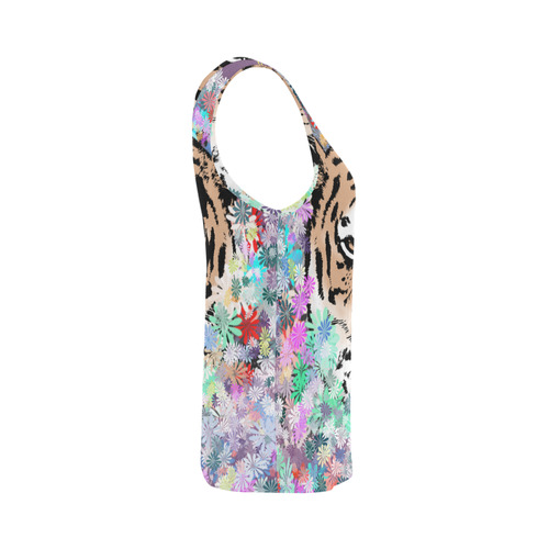 TIGER FLOWERS All Over Print Tank Top for Women (Model T43)