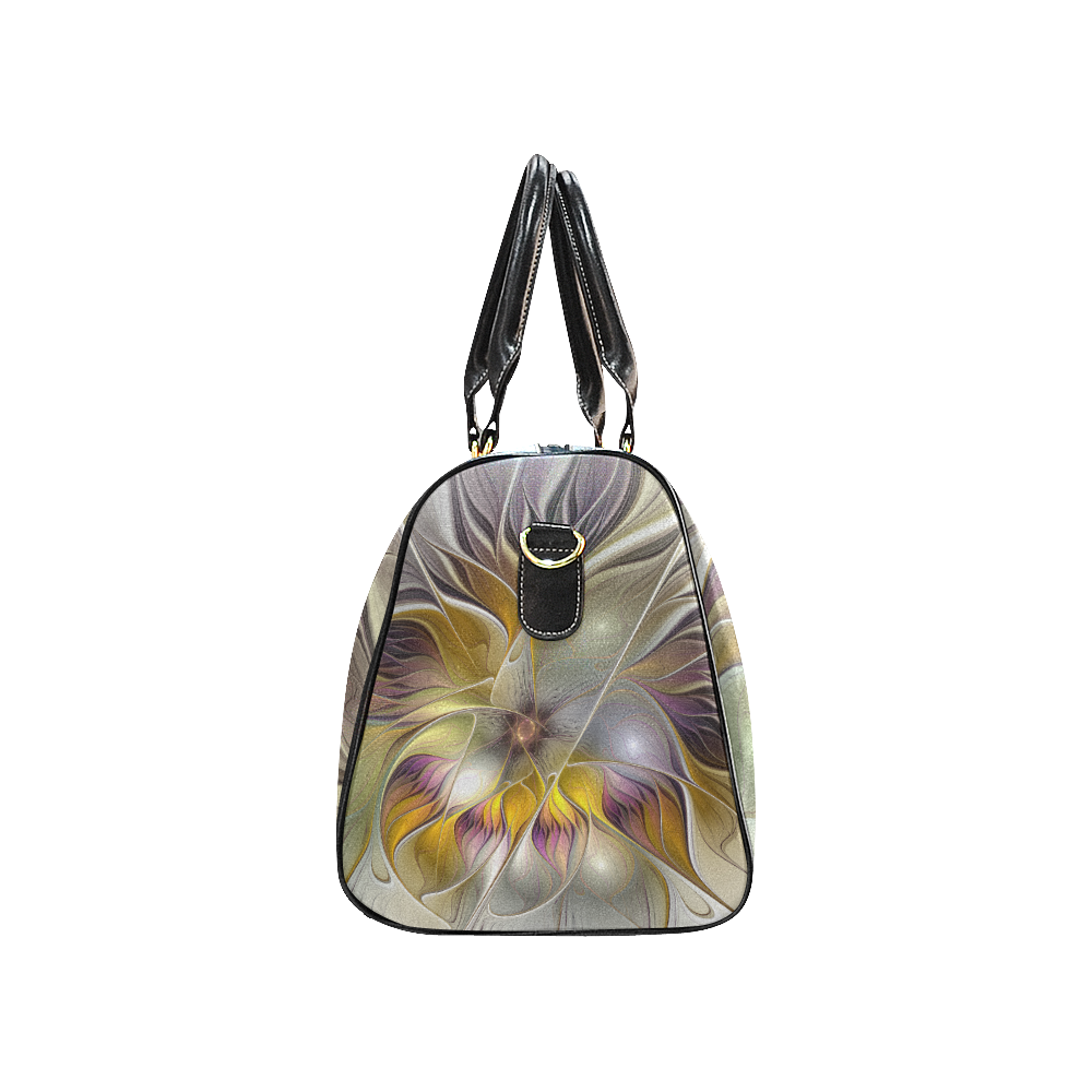 Abstract Colorful Fantasy Flower Modern Fractal New Waterproof Travel Bag/Small (Model 1639)