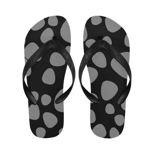 BLACK LEOPARD Flip Flops for Men/Women (Model 040)