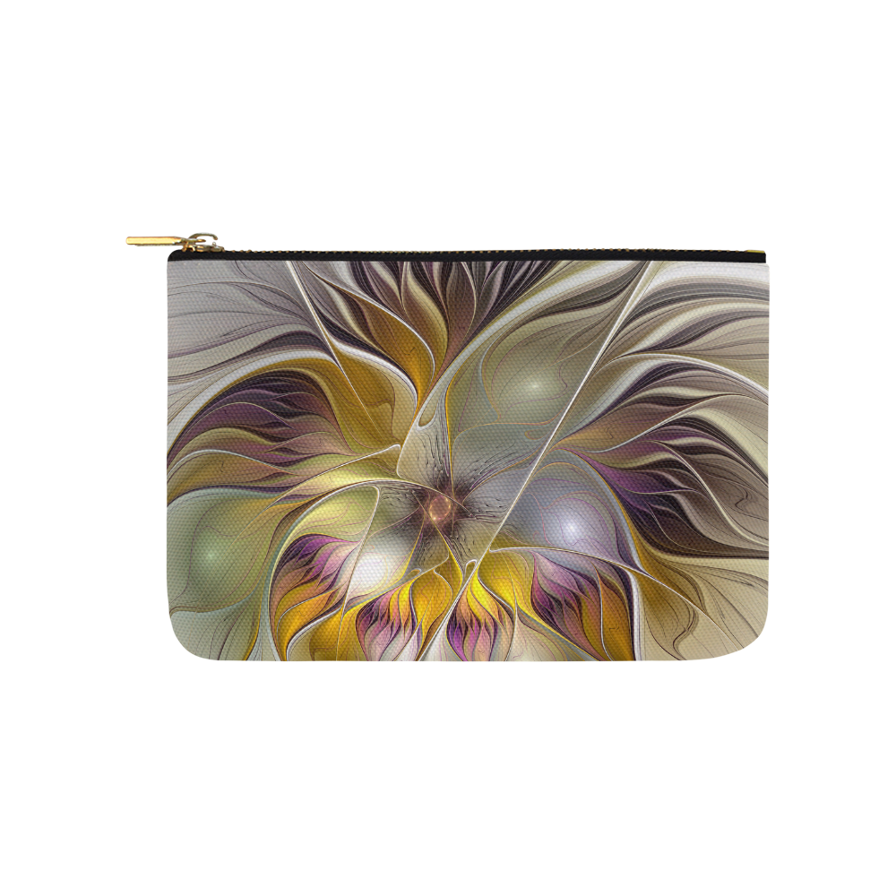 Abstract Colorful Fantasy Flower Modern Fractal Carry-All Pouch 9.5''x6''