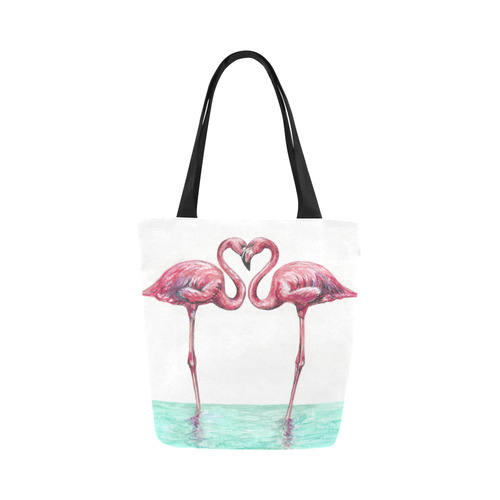 Flamingos in love Canvas Tote Bag (Model 1657)