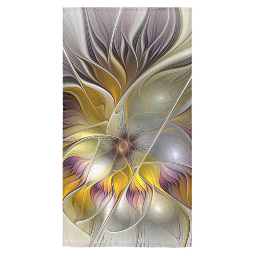 Abstract Colorful Fantasy Flower Modern Fractal Bath Towel 30"x56"
