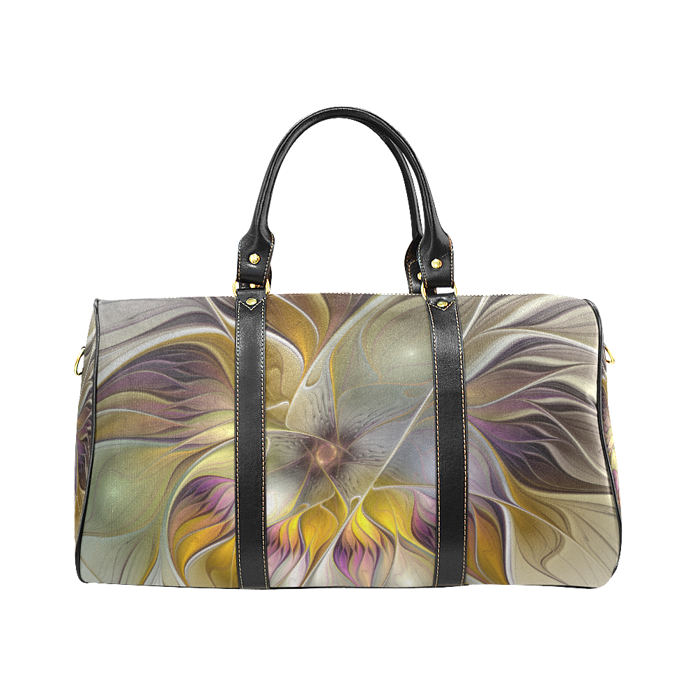 Abstract Colorful Fantasy Flower Modern Fractal New Waterproof Travel Bag/Small (Model 1639)
