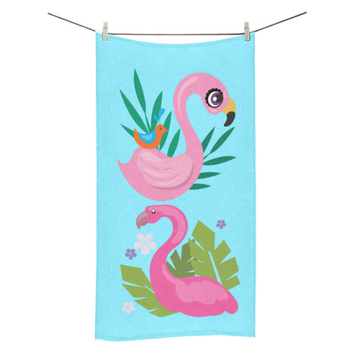 Pink flamingos Bath Towel 30"x56"