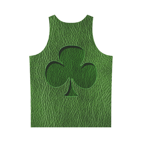Leather-Look Irish Clover All Over Print Tank Top for Men (Model T43)