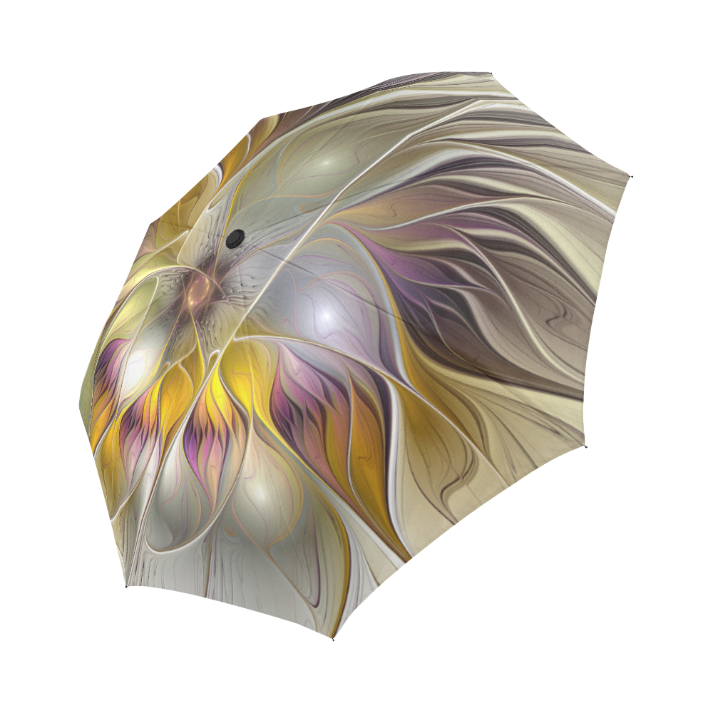 Abstract Colorful Fantasy Flower Modern Fractal Auto-Foldable Umbrella (Model U04)