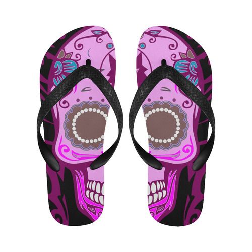 SKULL PINKY Flip Flops for Men/Women (Model 040)