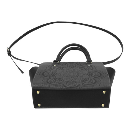 Bolsa classica modelo Bonston com design Mandala Dark Classic Shoulder Handbag (Model 1653)