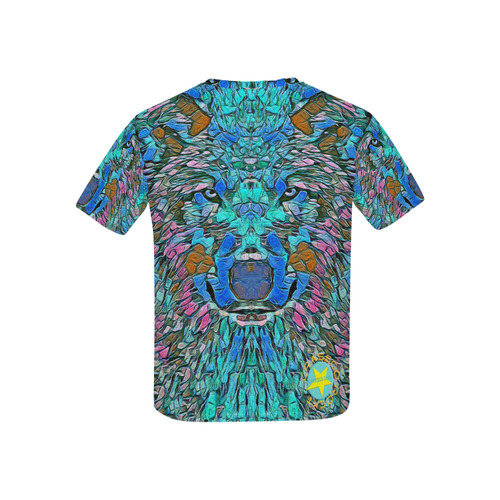 WOLF IN BLUE ART Kids' All Over Print T-shirt (USA Size) (Model T40)