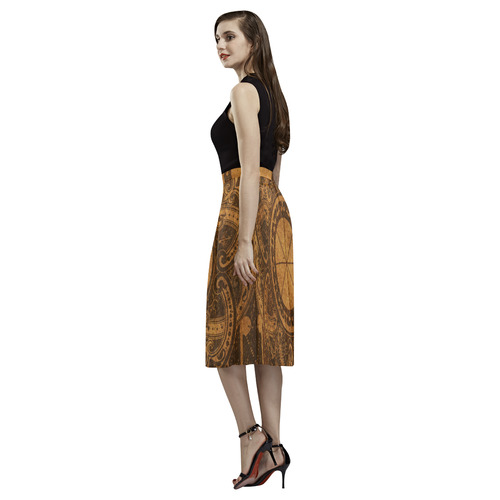 Saia longa vintage Philipe LeMarchand Aoede Crepe Skirt (Model D16)