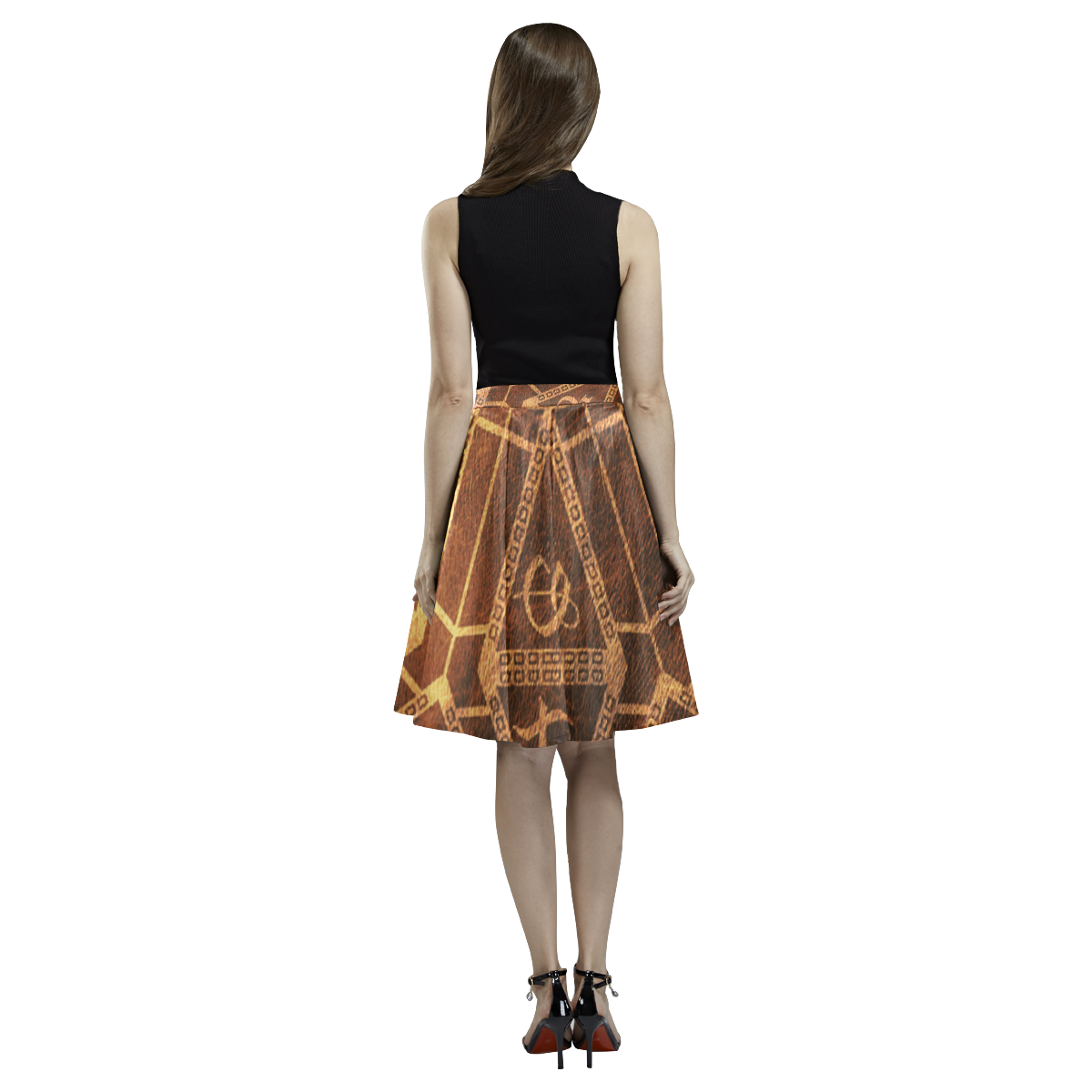 Saia Philipe Lemarchand box Melete Pleated Midi Skirt (Model D15)