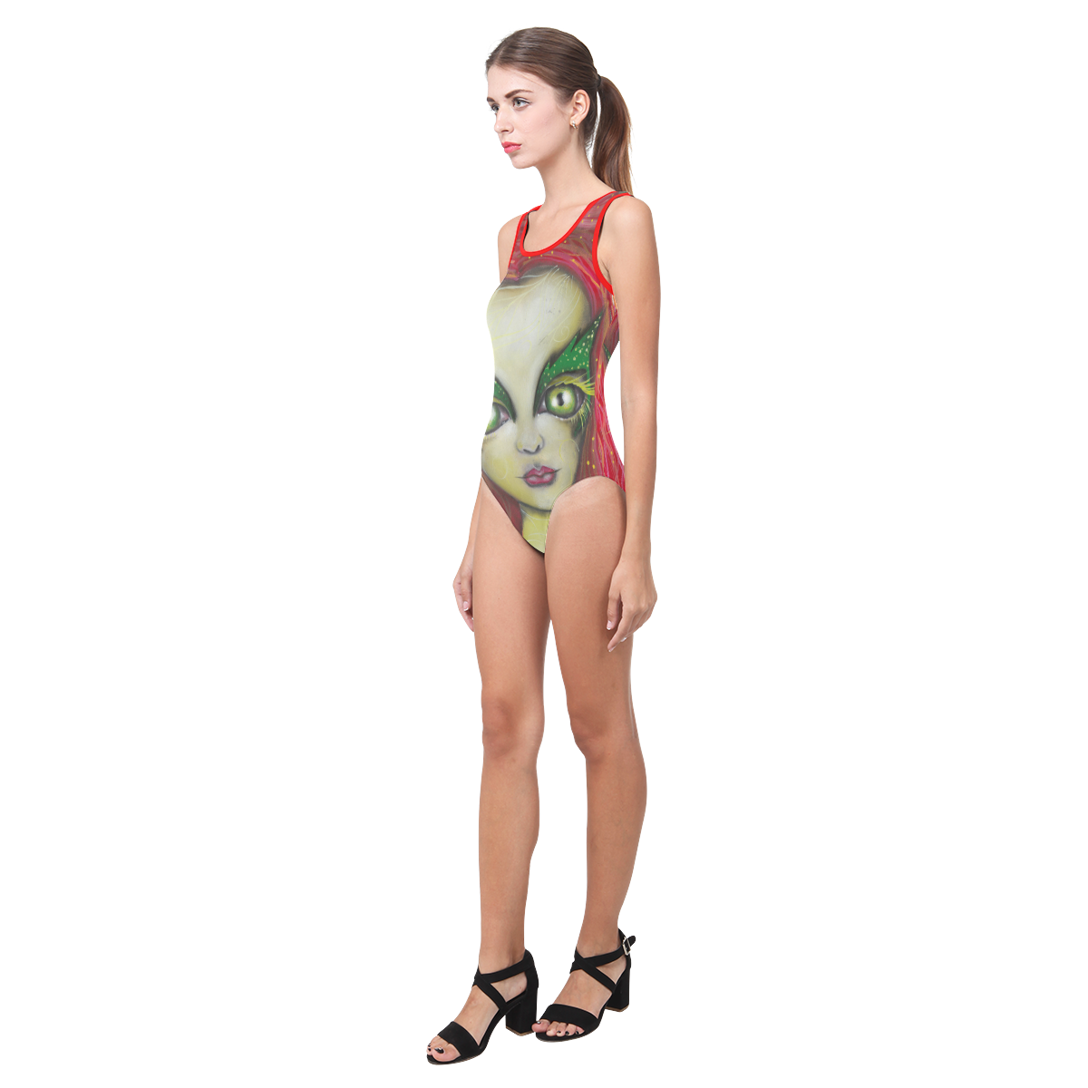 poison Ivy Vest One Piece Swimsuit (Model S04)