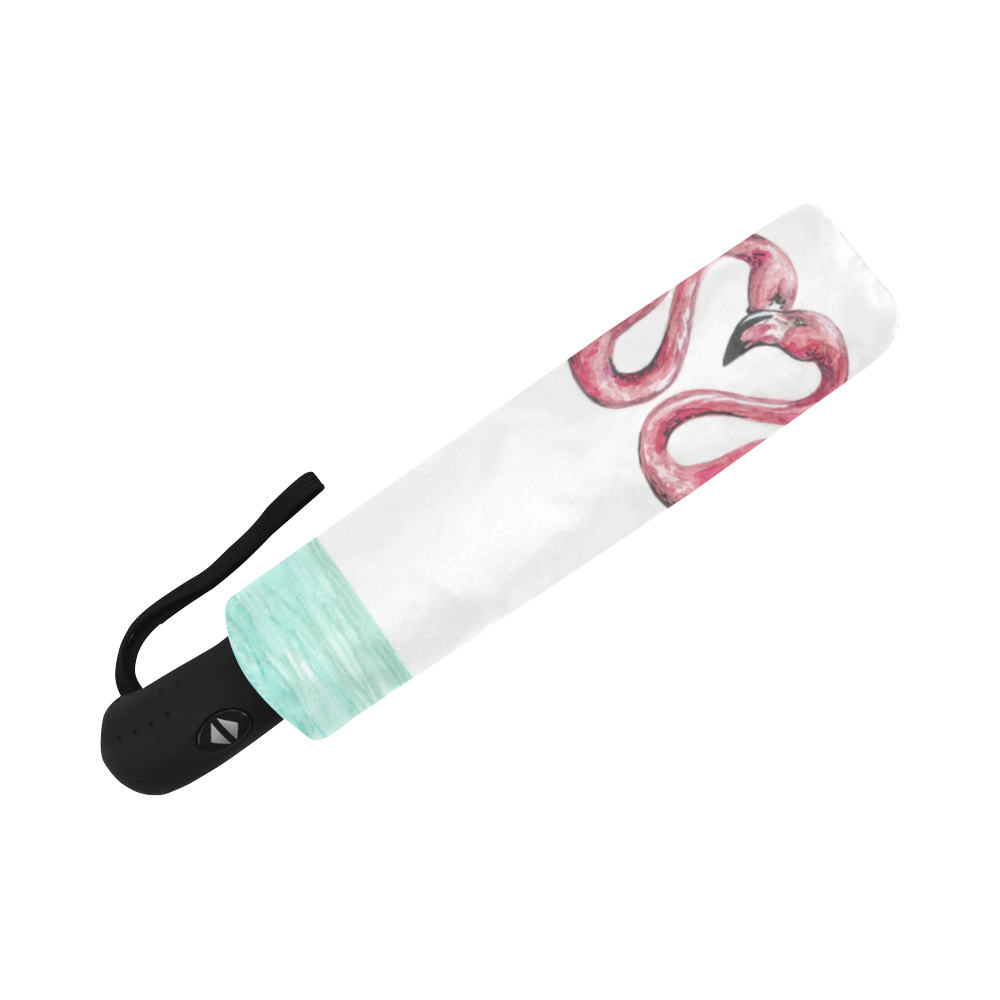 Flamingos in love Auto-Foldable Umbrella (Model U04)