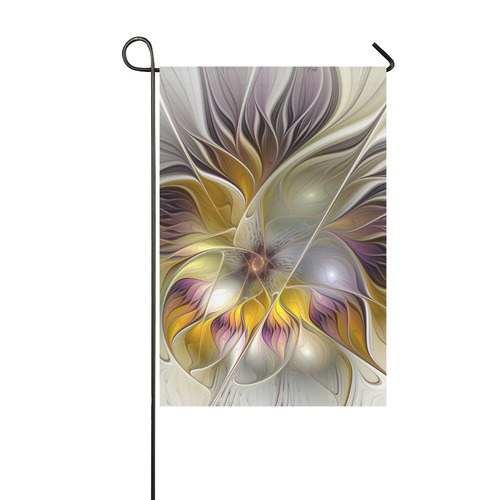 Abstract Colorful Fantasy Flower Modern Fractal Garden Flag 12‘’x18‘’（Without Flagpole）