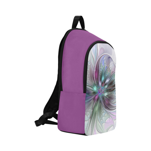 Colorful Fantasy Abstract Modern Fractal Flower Fabric Backpack for Adult (Model 1659)