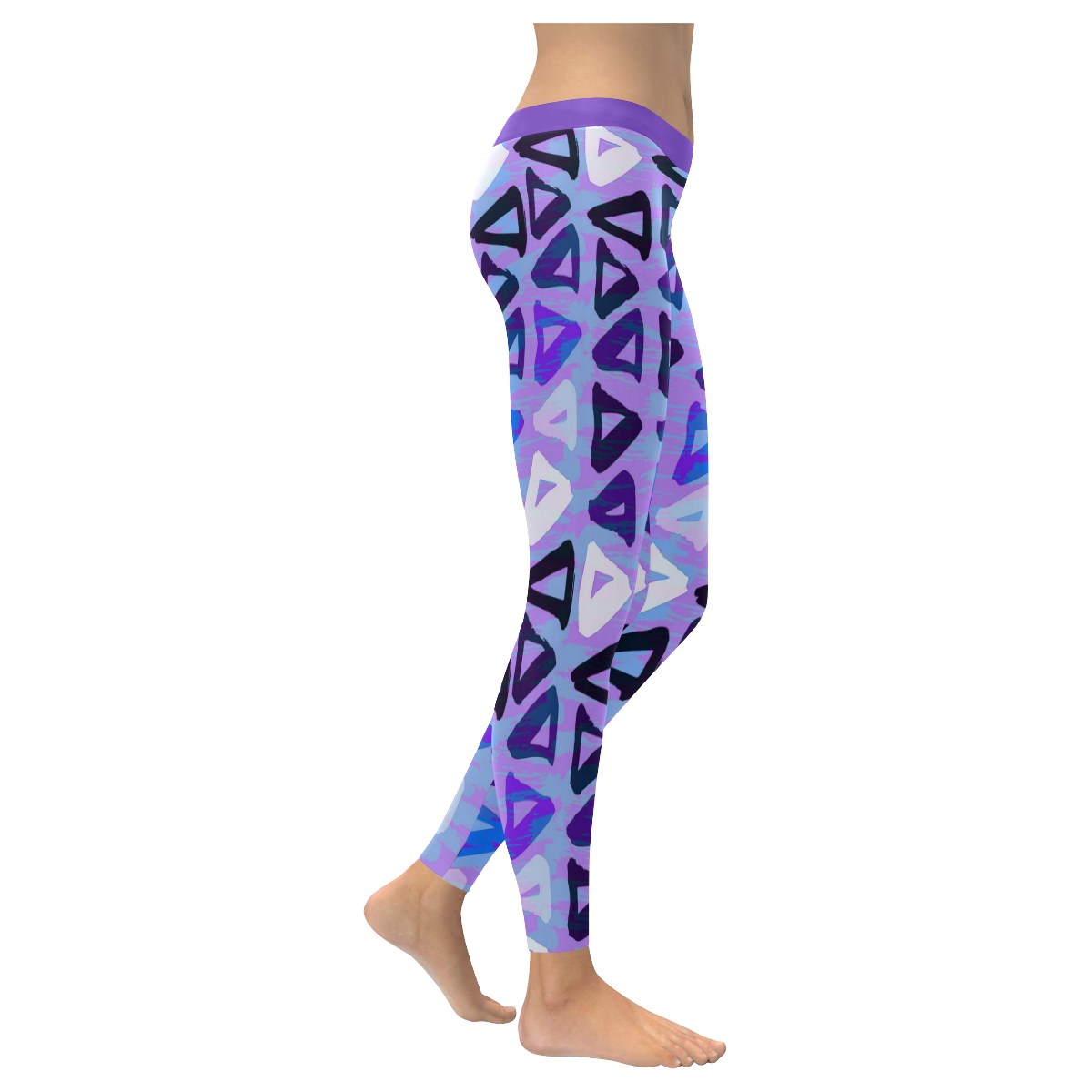 '80's Cool Women's Low Rise Leggings (Invisible Stitch) (Model L05)