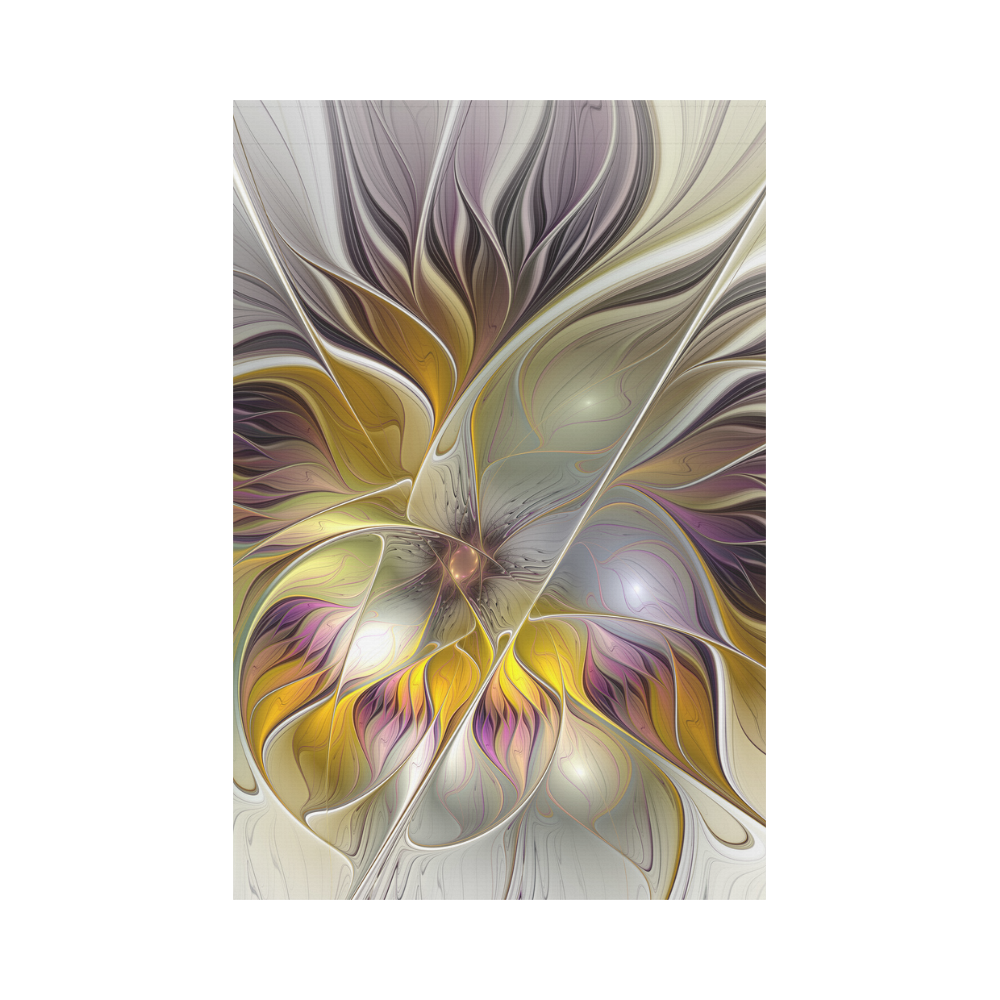 Abstract Colorful Fantasy Flower Modern Fractal Garden Flag 12‘’x18‘’（Without Flagpole）