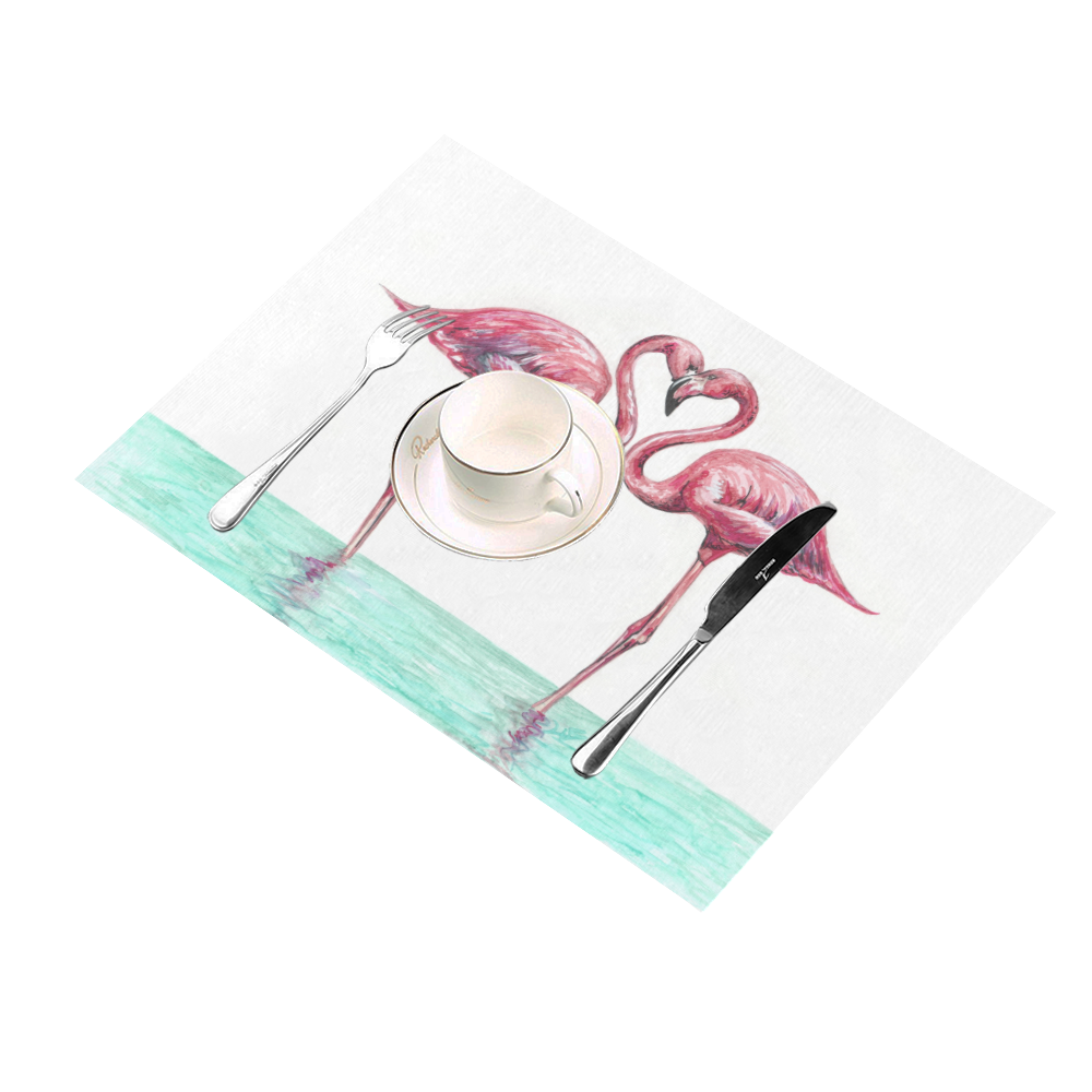 Flamingos in love Placemat 14’’ x 19’’ (Set of 6)