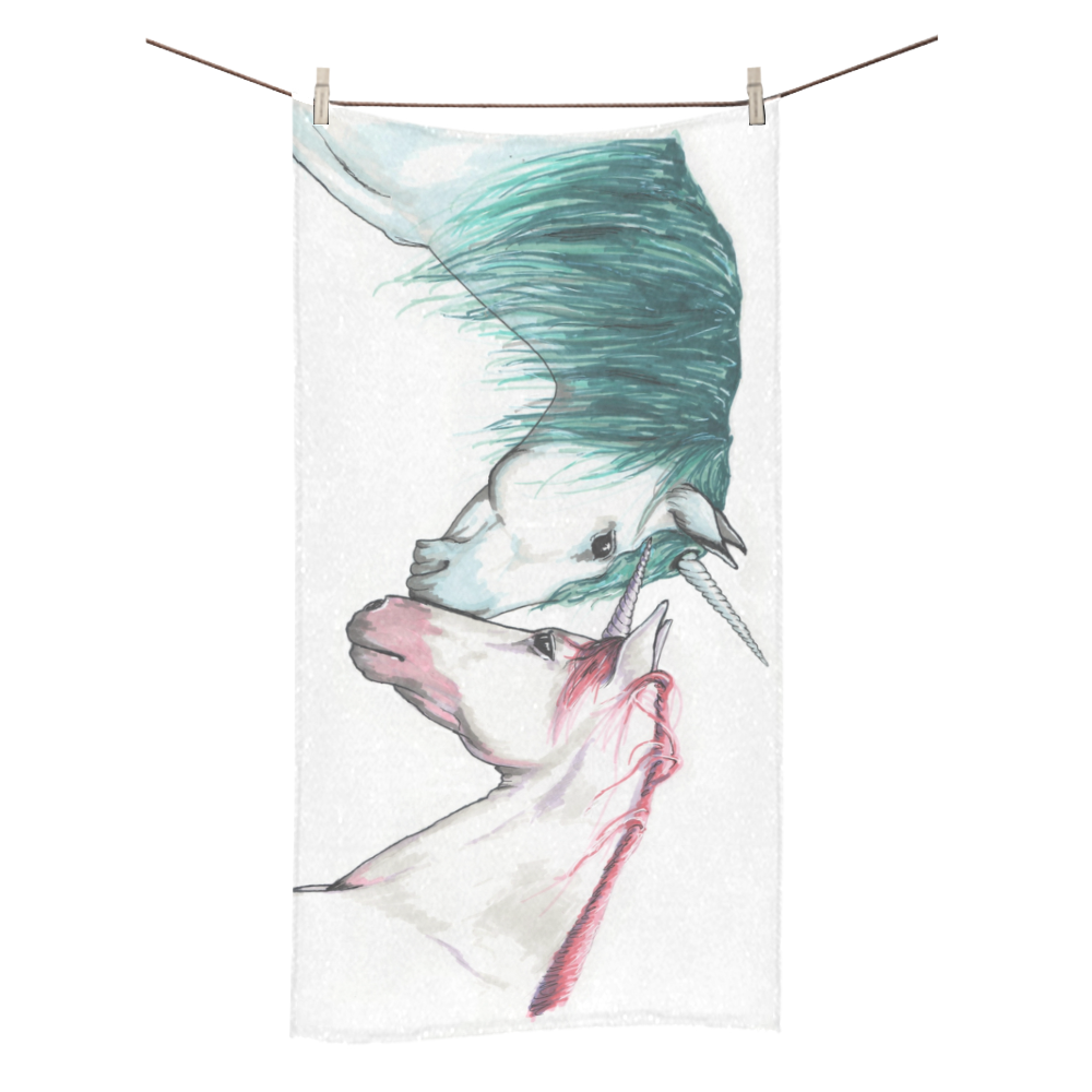 Unicorns in love Bath Towel 30"x56"