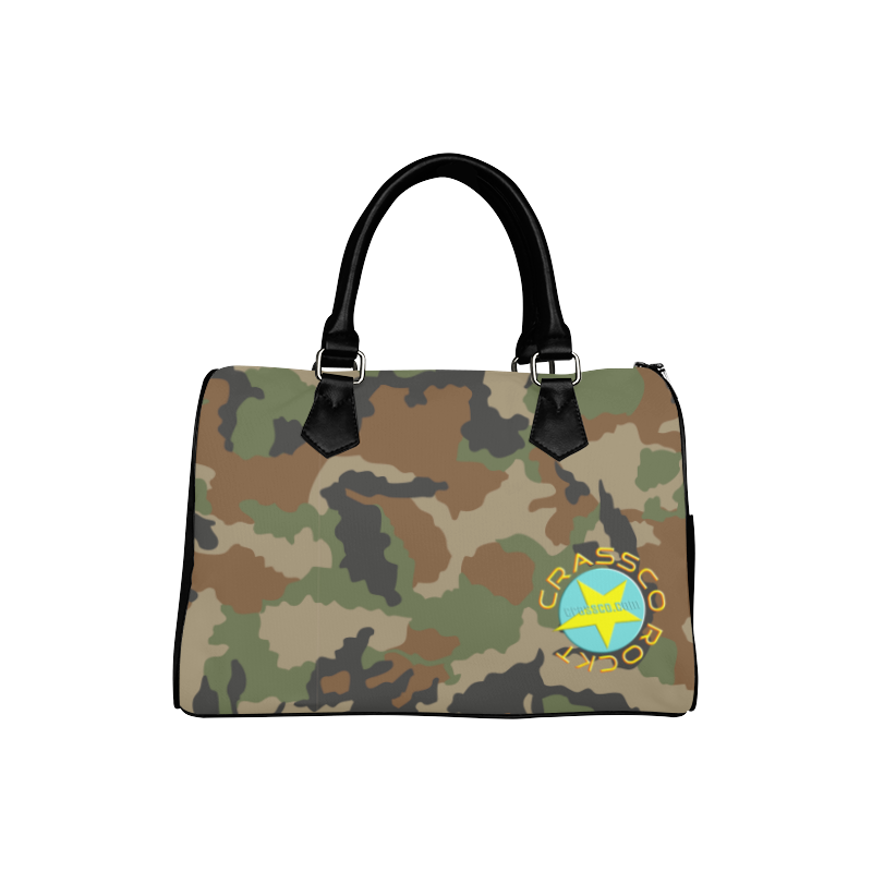 CAMOUFLAGE WOODLAND II Boston Handbag (Model 1621)