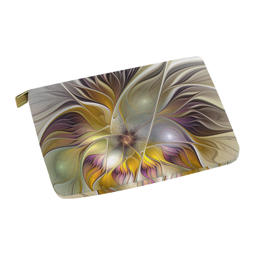 Abstract Colorful Fantasy Flower Modern Fractal Carry-All Pouch 12.5''x8.5''