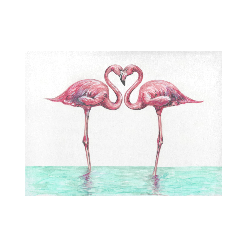 Flamingos in love Placemat 14’’ x 19’’ (Set of 6)