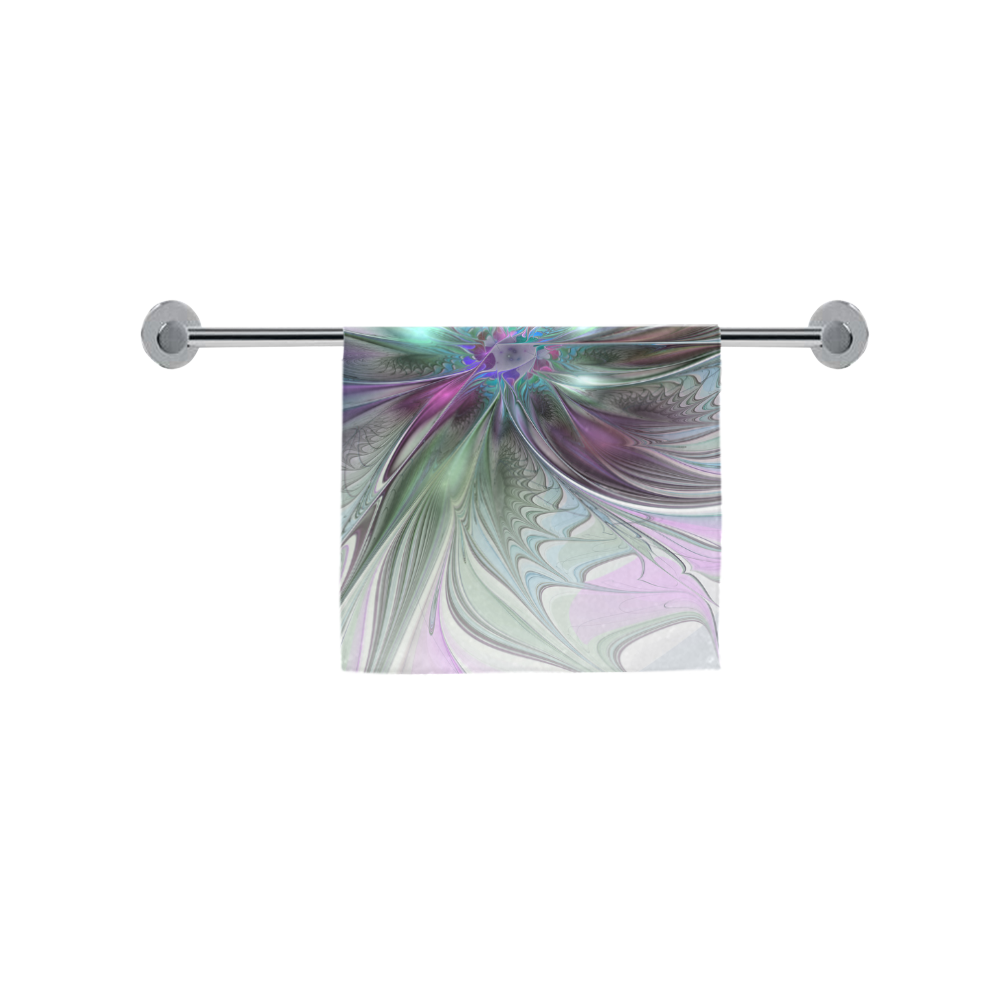 Colorful Fantasy Abstract Modern Fractal Flower Custom Towel 16"x28"