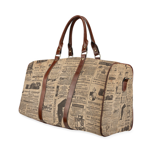 Mala de viagem grande Jornal vintage Waterproof Travel Bag/Large (Model 1639)