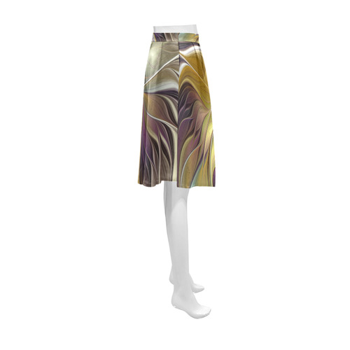 Abstract Colorful Fantasy Flower Modern Fractal Athena Women's Short Skirt (Model D15)
