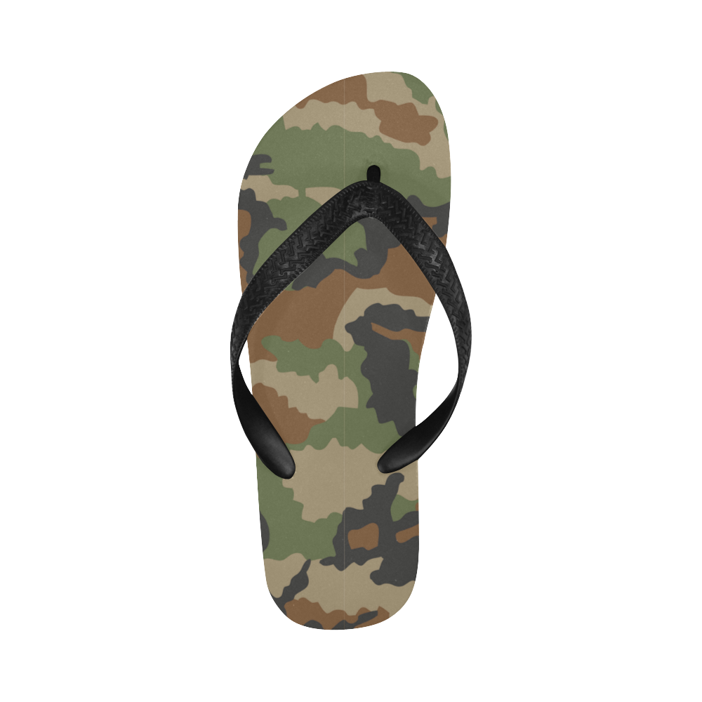 CAMOUFLAGE WOODLAND Flip Flops for Men/Women (Model 040)