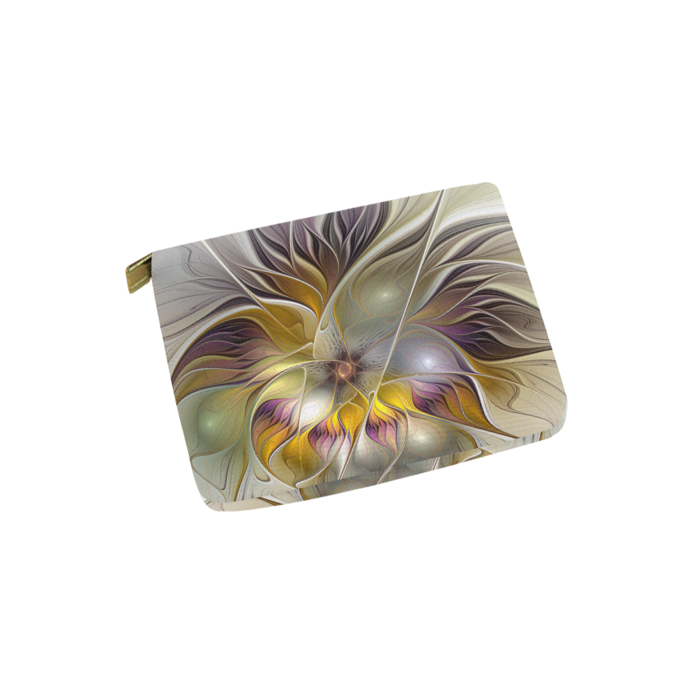 Abstract Colorful Fantasy Flower Modern Fractal Carry-All Pouch 6''x5''