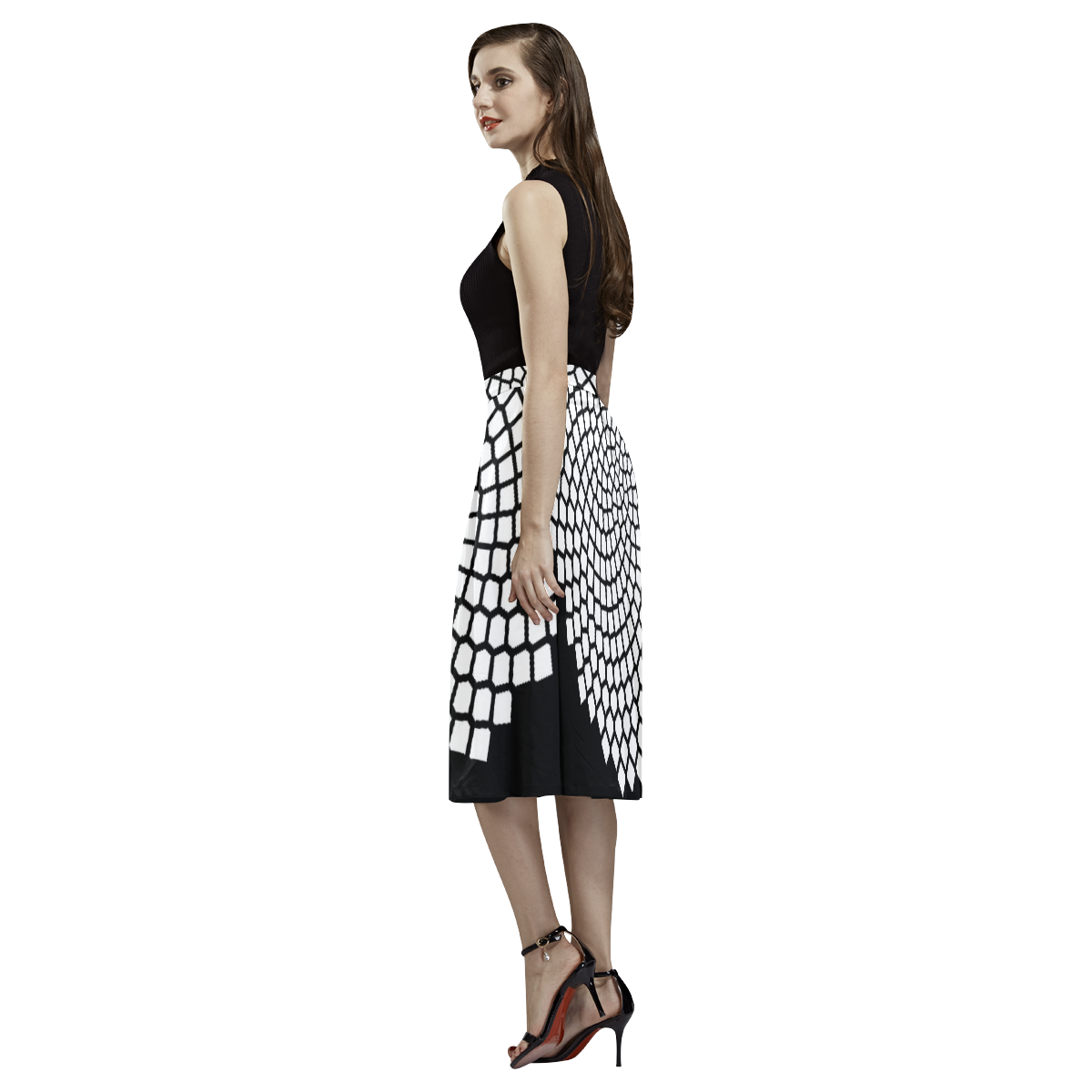 Saia longa Spiral Aoede Crepe Skirt (Model D16)